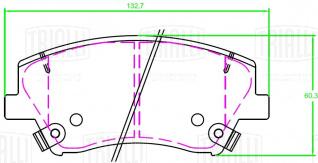 Колодки тормозные дисковые передние для автомобилей Hyundai Elantra (16-) - PF 1075 - 2