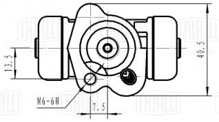 Цилиндр тормозной задний для автомобилей Toyota Corolla (01-)/Yaris Verso (99-) левый d=17.5мм - CF 194101 - 2