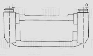 Скоба заднего тормозного суппорта для автомобилей Chevrolet Lacetti (04-) - CF 052263 - 1