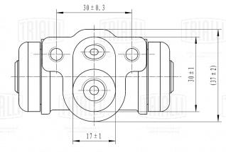 Цилиндр тормозной задний для автомобилей Honda Jazz (01-) левый/правый d=17.5мм - CF 0552 - 2