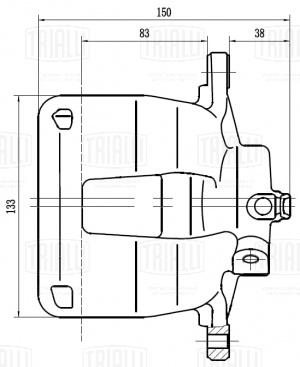 Суппорт тормозной для автомобилей Peugeot Boxer (06-)/Citroen Jumper (06-) задний левый d=48мм - CF 103567 - 3