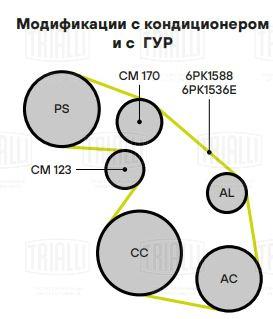 Ролик привод. ремня для автомобилей Лада 1118/2123 (только ролик) (CM 123) - CM 123 - 2