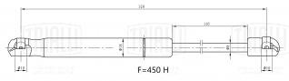 Амортизатор (упор) крышки багажника для автомобиля Peugeot 407 (04-) купе - GS 2029 - 2