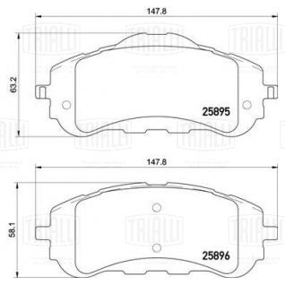 Колодки тормозные дисковые для автомобилей Peugeot 308 II (13-) передние - PF 4318 - 1