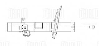 Амортизатор (стойка) передний правый для автомобиля Nissan X-Trail (14-) - AG 14359 - 1