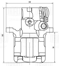 Суппорт тормозной для автомобилей Audi 80 (86-)/100 (82-)/(90-) задний левый d=38мм - CF 002070 - 3