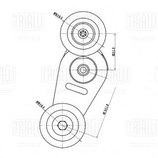 Ролик приводного ремня для автомобилей VW Pointer/Golf BR (04-) 1.6i/1.8i (с натяжным механизмом) двойной - CM 1842 - 4
