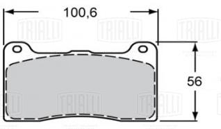 Колодки тормозные дисковые для автомобилей с четырёх- и шестипоршневыми суппортами Wilwood (plate#7812) (для ручного тормоза) (серия PRO [RACE]) - PFR 6003 - 2