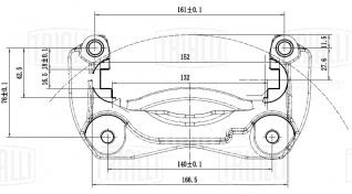 Скоба переднего правого тормозного суппорта для автомобилей Toyota RAV 4 (06-)/Auris II (12-) - CF 012069 - 2