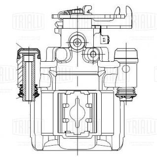 Суппорт тормозной для автомобилей Iveco Daily III (99-) задний левый d=52мм - CF 162103 - 3