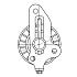 Ролик приводного ремня для автомобилей ГАЗ/УАЗ (ЗМЗ-405/406/409) (натяжной) (с кронтшейном) (CM 1091) - CM 1091 - 5