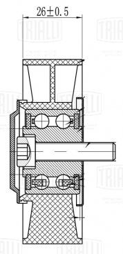 Ролик приводного ремня для автомобилей BMW X5 E70 (07-) 3.0d [M57D] (опорный) (26x80) - CM 5688 - 