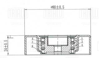 Ролик приводного ремня для автомобилей BMW 5 E34 (88-)/3 E36 (90-) 2.5d опорный - CM 5580 - 4