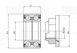 Ремкомплект ступицы передней для автомобиля Ford Mondeo III (00-) - CS 3575 - 