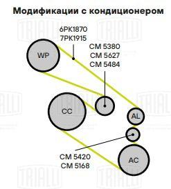 Ролик привод. ремня для автомобилей BMW 3 (E90) (05-) 1.6i/2.0i/2.0d/3.0d (опорный) (28x80) (CM 5168) - CM 5168 - 2