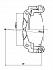 Скоба заднего левого тормозного суппорта для автомобилей Ford Transit (06-) - CF 185165 - 3