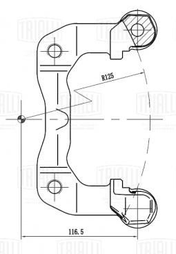 Скоба заднего тормозного суппорта для автомобилей VW Polo Sedan (RUS) (10-) 1ZC - CF 190617 - 2