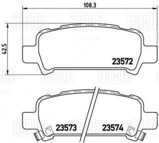 Колодки тормозные для автомобилей Subaru Forester (97-) / Legacy (98-) / Outback (98-) дисковые задние - PF 4094 - 1