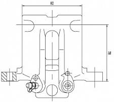 Суппорт тормозной для автомобилей Toyota Corolla E120 (01-) задний левый d=34мм