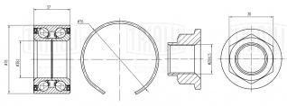 Ремкомплект ступицы передней для автомобиля Kia Picanto (04-) - CS 0886 - 2
