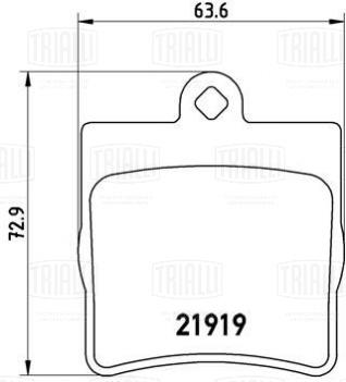 Колодки тормозные дисковые задние для автомобилей Mercedes C (W202) (93-) / E (W210) (95-) (PF 4057) - PF 4057 - 2